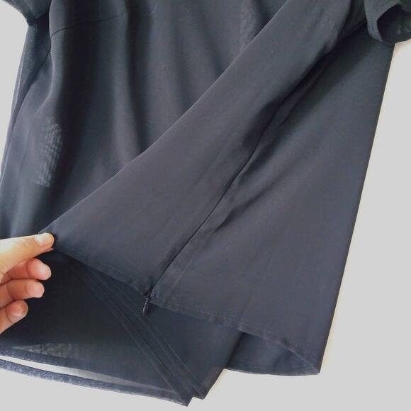 NEW Weill 38/6 Beaded Neck Top Side Zip Black Gold Elegant Evening Cocktail Luxe - Picture 5 of 10